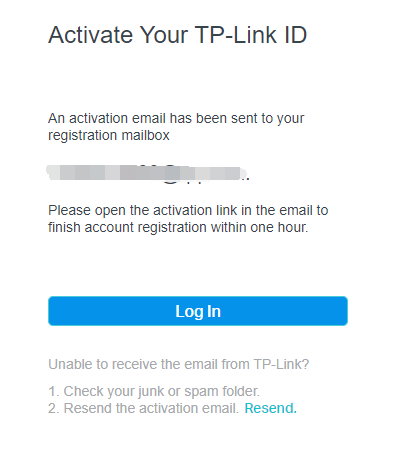 activate your TP-Link ID.