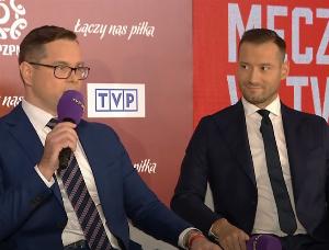 Od lewej: dyrektor TVP Sport Krzysztof Zieliński i redaktor naczelny stacji Sebastian Staszewski