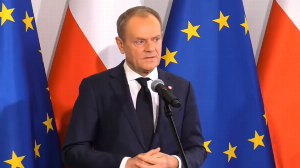 Doland Tusk na konferencji prasowej, fot. YouTube/Onet Rano