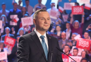 Andrzej Duda na swojej konwencji wyborczej, fot. twitter.com/AndrzejDuda2020