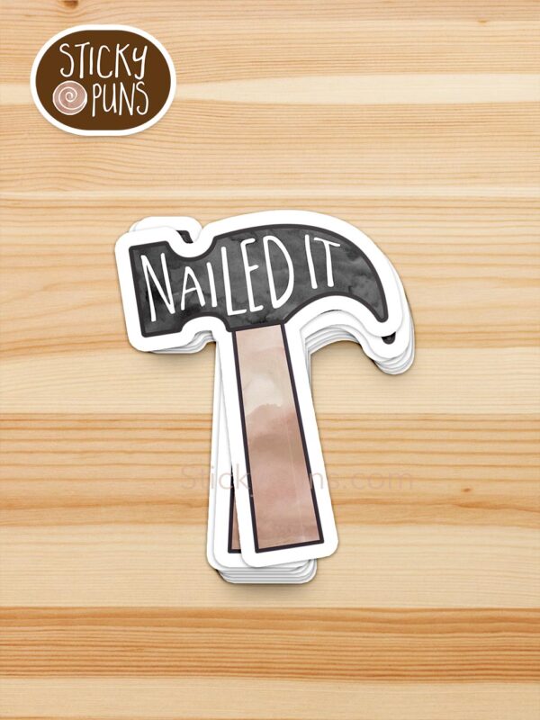 stack of Nailed It! pun stickers