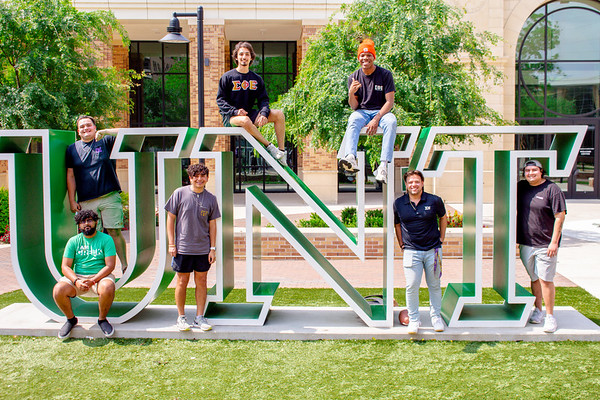 students at welcome center