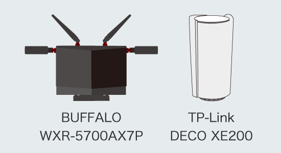 BUFFALO WXR-5700AX7P TP-LinkDECO XE200