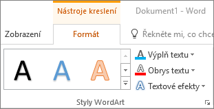 Skupina styly WordArt