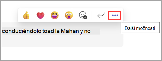 Najeďte myší na zprávu, abyste zobrazili další možnosti.