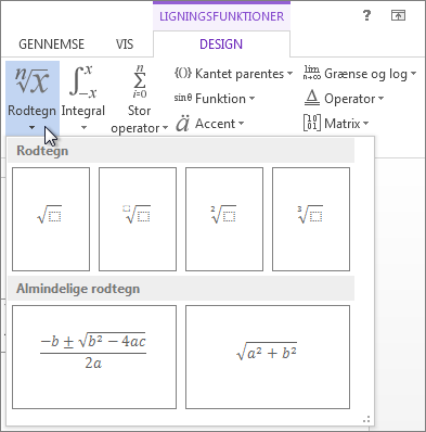 Matematiske strukturer med rodtegn