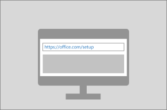 Gå til https://office.com/setup i din webbrowser