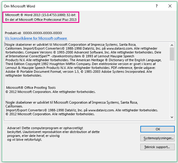 Om Word 2013-vinduet