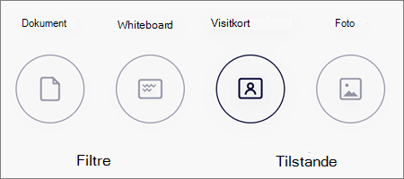 Indstillinger for tilstand for billedscanninger i OneDrive til iOS