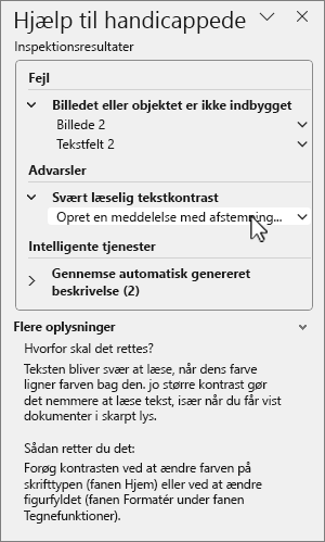 Ruden Tilgængelighed med inspektionsresultater