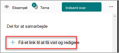 Få et link til visning