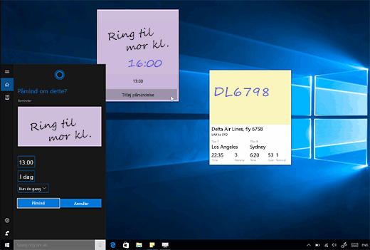 Påmindelser fra Sticky Notes