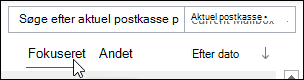Filtrer Fokuseret eller Andet