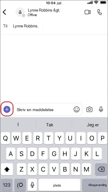 formatér en chatmeddelelse på mobil