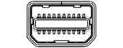 Standard mini-DP-forbindelse