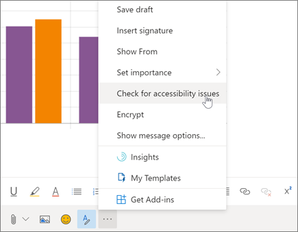 Verwenden der barrierefreiheitsprüfung in Outlook im Web