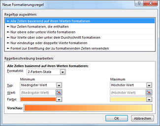 Neue Formatierungsregel