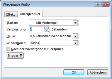 Audio verzögern