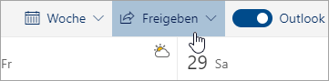 Screenshot der Schaltfläche „Freigeben“