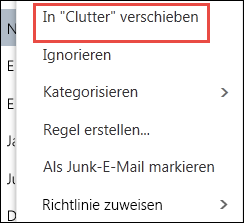 In "Clutter" verschieben