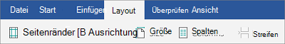 Registerkarte "Layout"