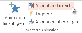 Anzeigen des Animationsbereichs