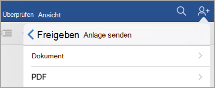 Wählen Sie Dokument oder PDF aus.