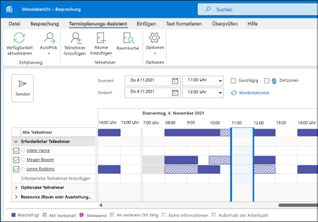 Outlook Terminplanungs-Assistent