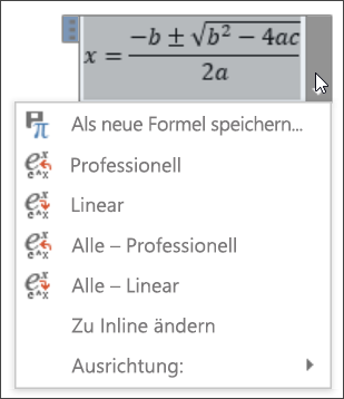 Alle linearen Formeln