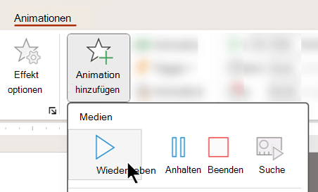 Sie können die Audiowiedergabe nach einer Verzögerung mithilfe von Animationsoptionen starten.