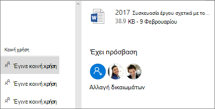 Εμφανίζει ποιος έχει πρόσβαση σε κοινόχρηστα αρχεία