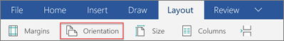 Layout tab