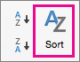 On the Excel Data tab, select Sort