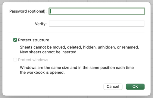 Protect Structure and Windows MacOS