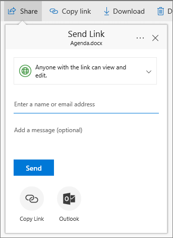 Share a file or folder in OneDrive for Business