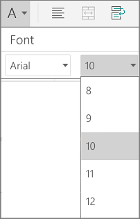 Font size