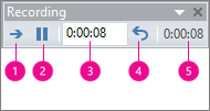 shows recording timings box for powerpoint