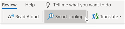 Smart lookup in Outlook