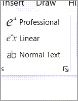 Formatting options for equations.