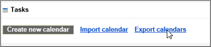 Choose Export calendars