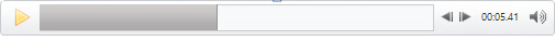 The playback controls for a video on a PowerPoint slide