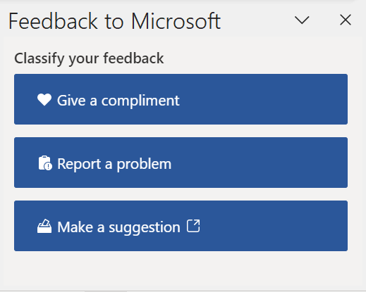 Feedback pane in Word