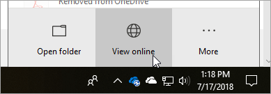 A screenshot of the View online button