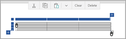 Windows Mobile table command bar