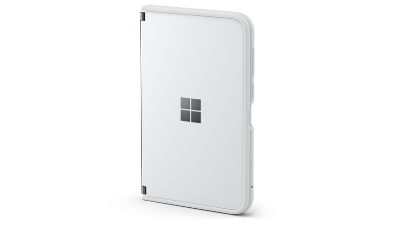 Surface Duo with the bumper on