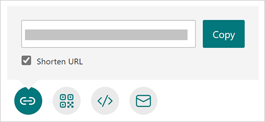 Shorten URL option in Microsoft Forms