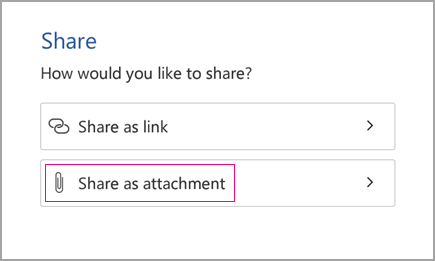 Share as attachment