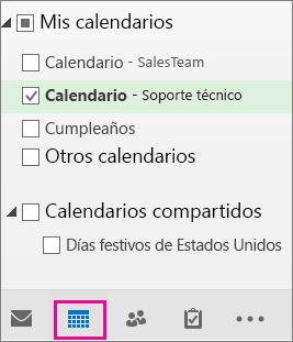 Elija la vista Calendario.