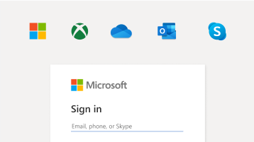 Imagen de inicio de sesión con una cuenta de Microsoft