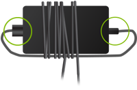 Correcto: Cable enrollado holgadamente